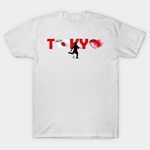 Sports games in Tokyo: Football team from Turkey (TR) T-Shirt by ArtDesignDE